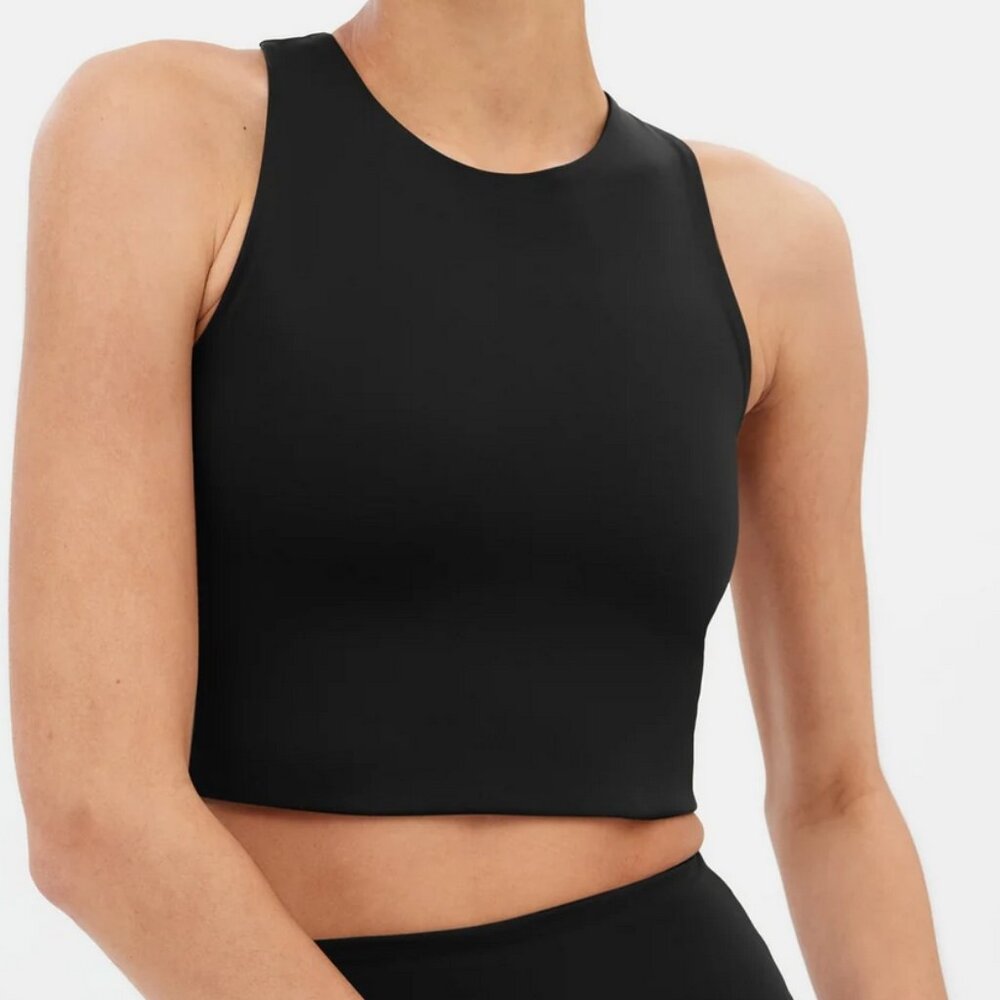 NWT Girlfriend Collective Black Dylan Tank Bra
